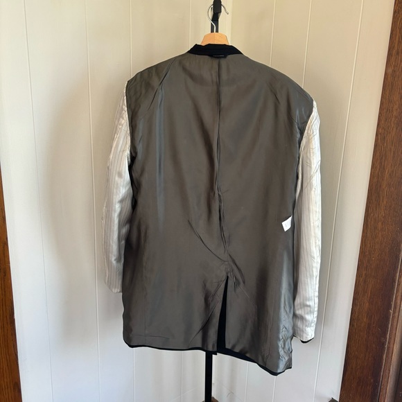 Banana Republic Factory Deep Navy Stripe Wool Blend 3 Button Sport Coat Mens 44L - Picture 4 of 10